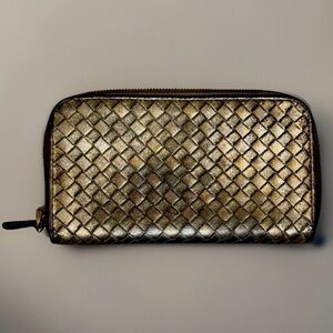 BOTTEGA VENETA Shimmer Metallic Wallet